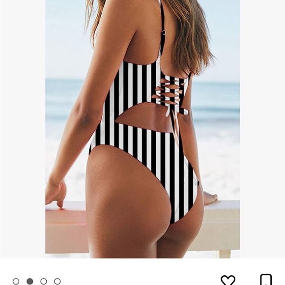 High waisted cutout one piece swimsuit - Picture 4 of 4